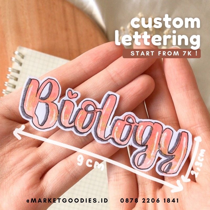 

CUSTOM LETTERING NAMA/ STICKER JOURNAL