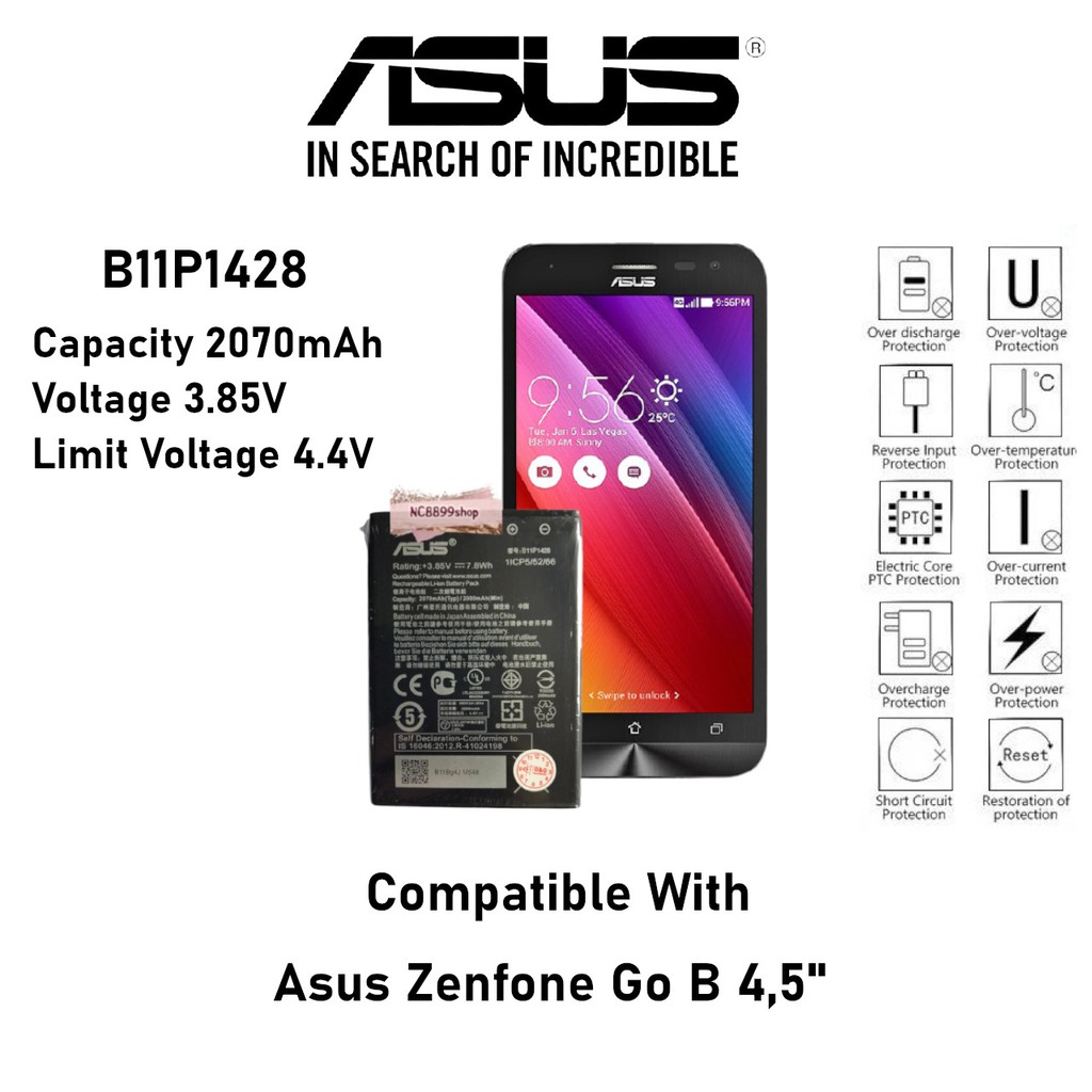 (NC) Baterai Batre Battery Original Asus Zenfone Go B 4,5 inch