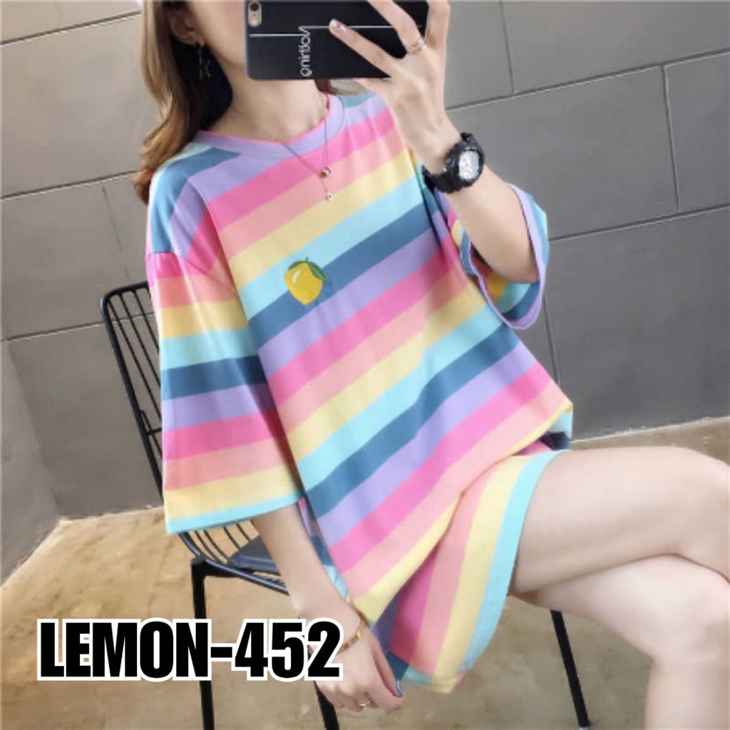 LEMON RAINBOW BAHAN SPANDEX SALUR RAINBOW FIT XL