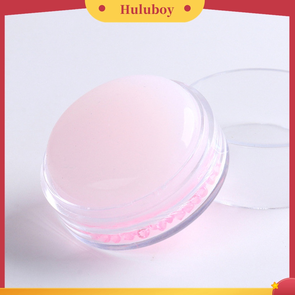 Huluboy Huluboy♡ Stempel Kuku Bentuk Bulat Bahan Silikon Transparan Untuk Manicure