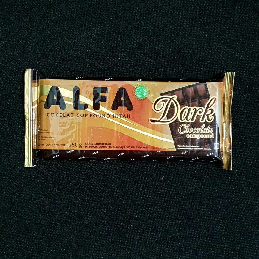 

2Xbtygneal Sakha Snack ) Cokelat Batang Alfa Dark Compound 250Gr - Coklat Blok Alfa