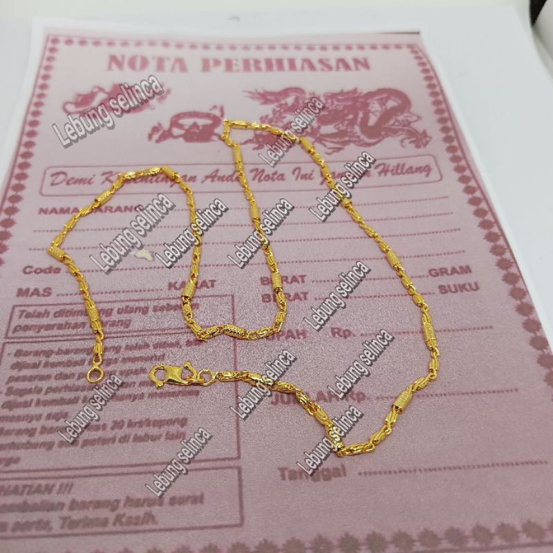 kalung perhiasan wanita termewah(bambu),kalung emas mudah,perhiasan mirip mas asli, perhiasan berlapis emas 24 k,kalung wanita import.