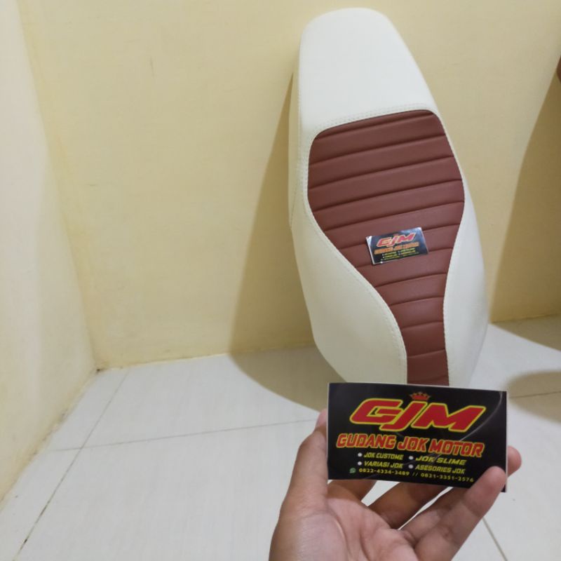 Jok Honda Scoopy caferacer double seat-Jok Scoopy karbu
