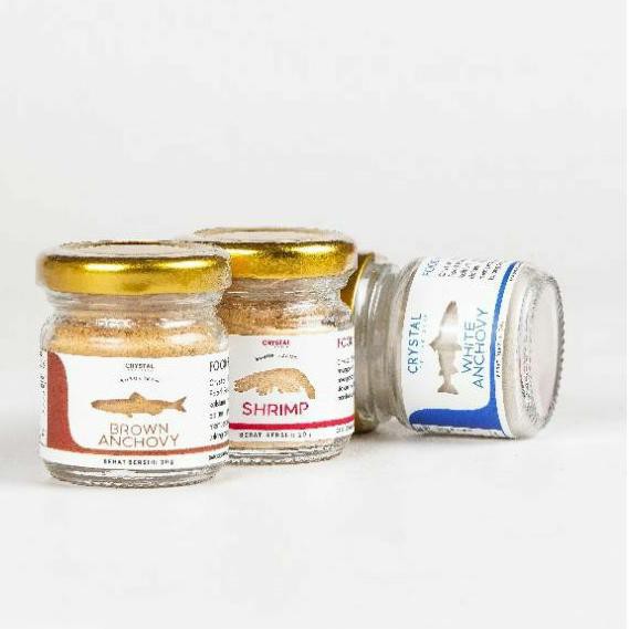 

Terlaris Crystal of the Sea - (Set of 3 Jar 20GR) White Anchovy + Brown Anchovy + Shrimp Powder / Bu