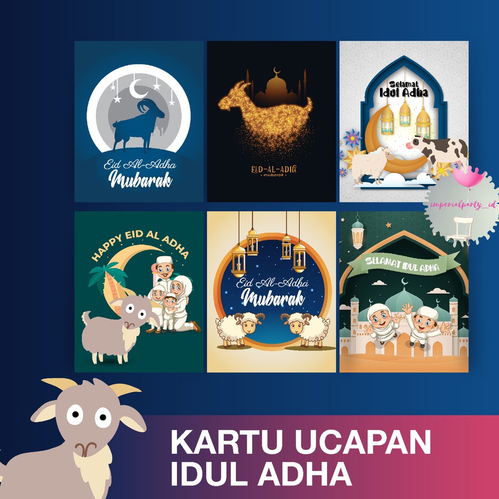 Kartu Ucapan Greetings Card Idul Adha Eid Mubarak Qurban Kurban