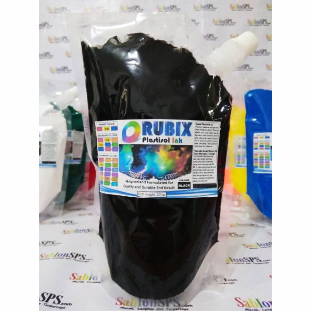 Tinta Sablon Distro Plastisol Hitam 200gr