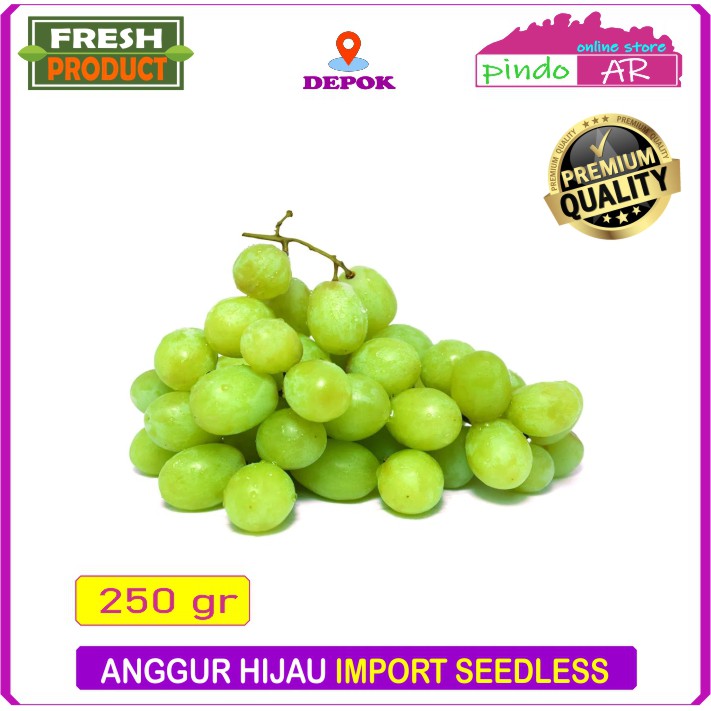 

ANGGUR HIJAU IMPORT TANPA BIJI - MUSCAT 500 GRAM