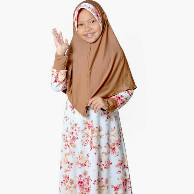 Gamis syari anak sholehah coklat tua