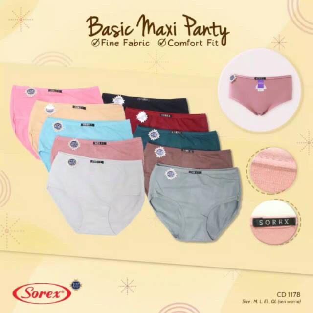 Cd Wanita Sorex 1178 Katun Karet Kecil | Cd Basic - cd sorex 1178 katun karet kecil - SOREX CD BASIC KATUN - celana dalam wanita sorex - celana dalam sorex - SOREX Cd Basic Maxi Comfort Fit 1178 Sorex Maxi Panties Original