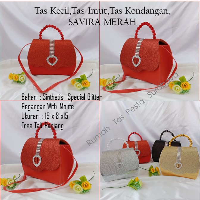 TAS PESTA SAVIRA MODEL CLUCTH DAN SELEMPANG BUAT PESTA PERNIKAHAN DAN WISUDA MURAH MEWAH ELEGAN READY