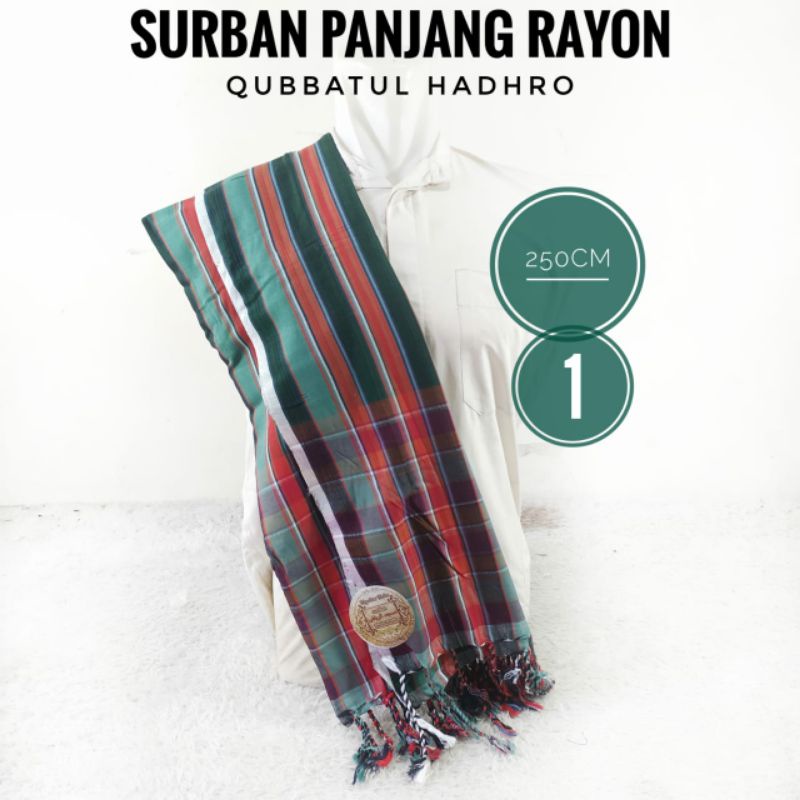 Surban Panjang Qubbatul Hadhro 250 cm x 100 cm Rayon Masjid Riyadh  SN