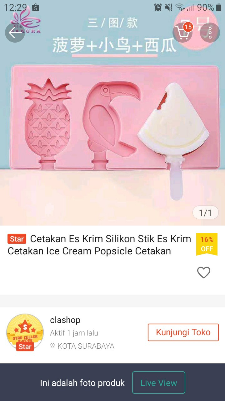 Cetakan Es Krim Silikon Stik Es Krim Cetakan Ice Cream Popsicle Cetakan Coklat Bpa Free