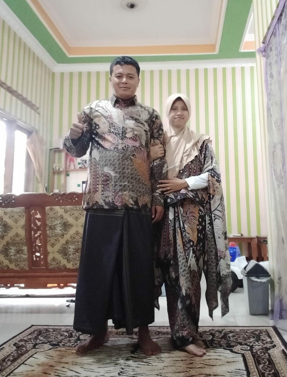 Batik Couple Setelan Paris,kemeja Solo Sragenam Premium, High Quality Cp-e.007.a-1