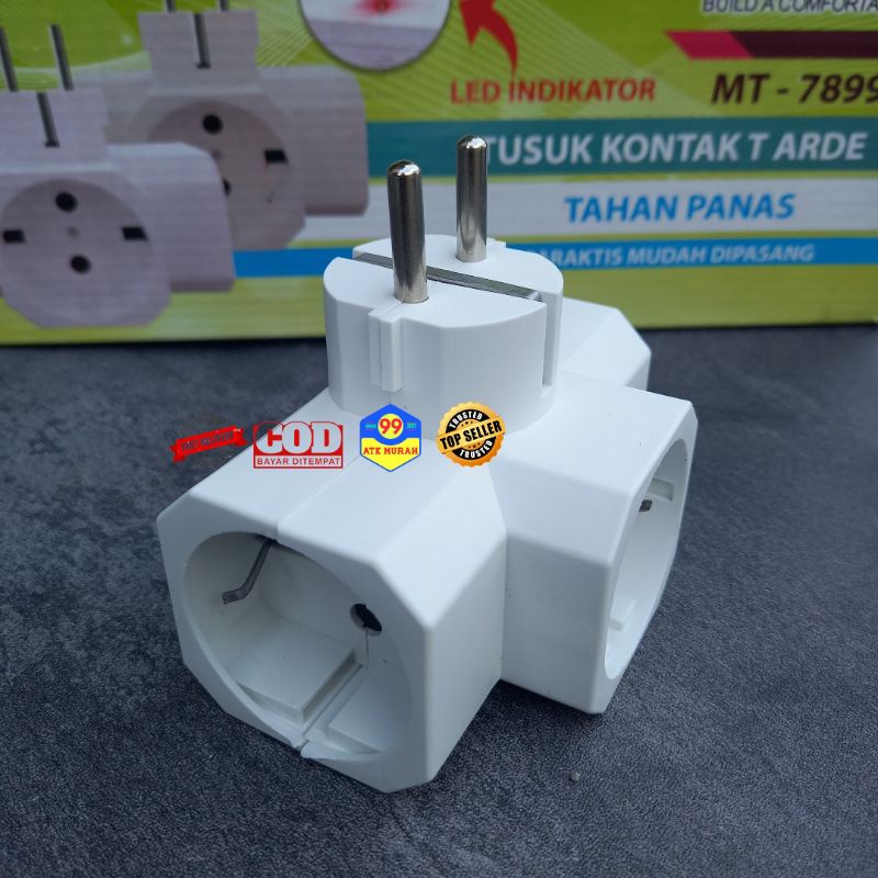 T ARDE MIKOTEK/colokan/terminal 3 cabang/stop kontak/colokan 3