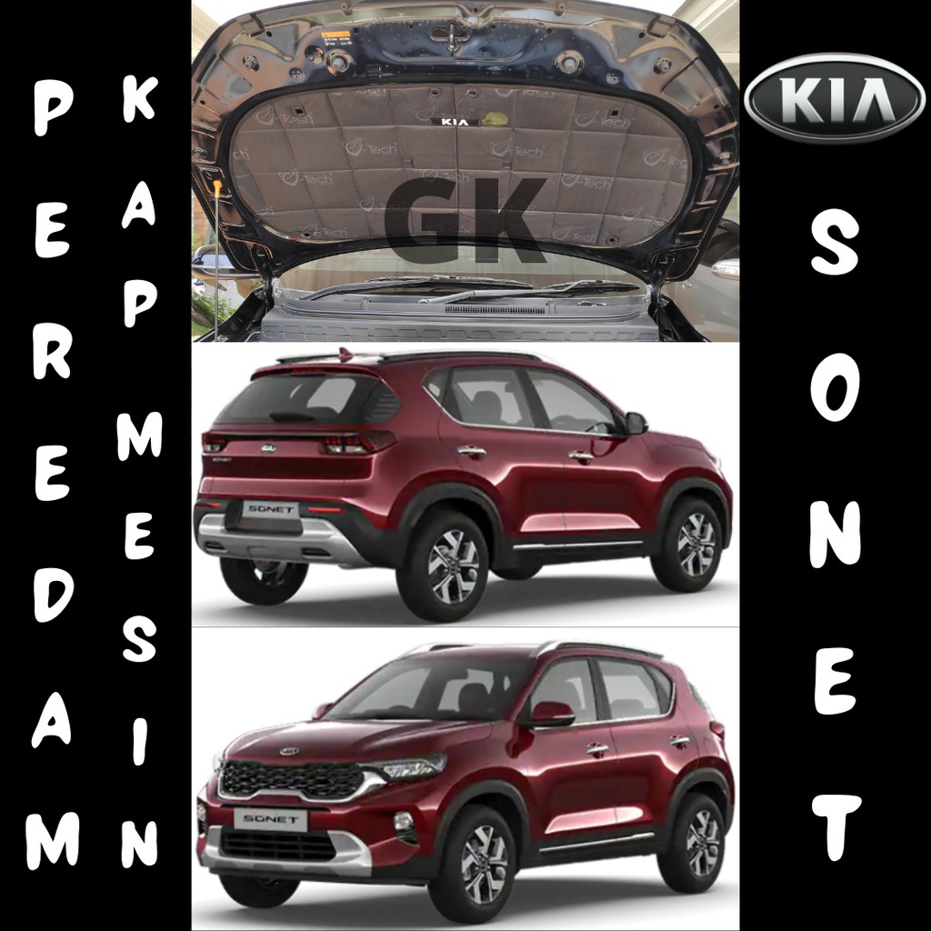 Peredam PANAS Kap Mesin KIA SONET Vtech PREMIUM BONUS KLIP HIGH QUALITY