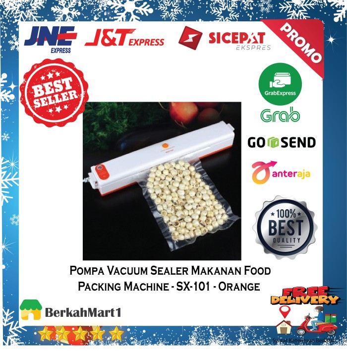 Mesin Pembungkus Makanan Vacum Sealer Elektrik Plastik 220V 100W Top Quality