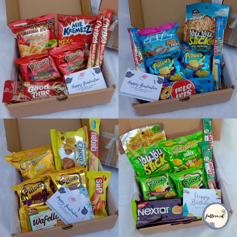 

SNACK BOX/ GIFT SNACK/ HAMPERS LEBARAN ULTAH WISUDA SIZE S