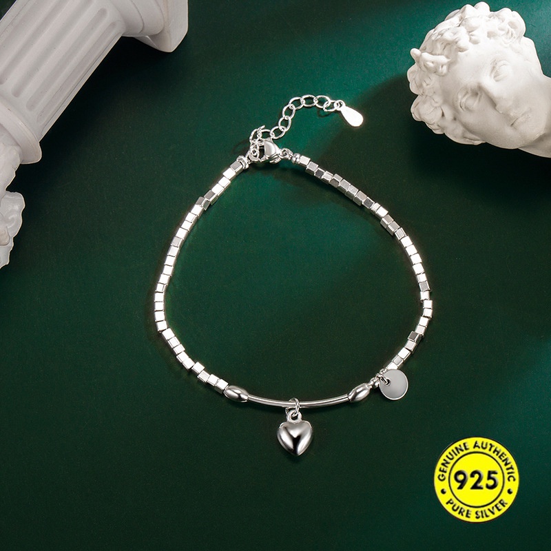 Gelang Bentuk Hati Tahan Air Anti Karat Ukuran Dapat Disesuaikan