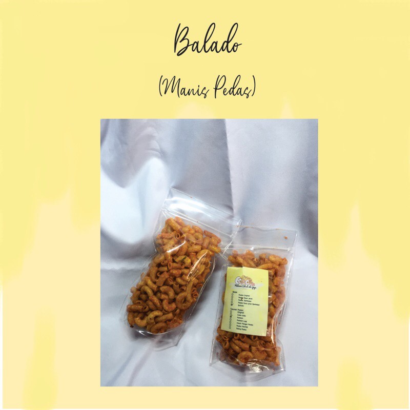 

Makaroni Cikruh (Kaciya) Makroni Bantat Rasa Balado Berat bersih 100gr