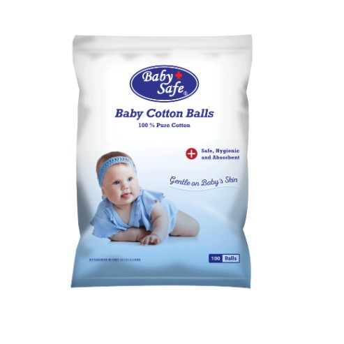 Baby Safe Cotton Balls 100pcs - Kapas Bulat