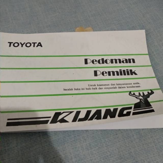 manual book buku manual repro toyota kijang super