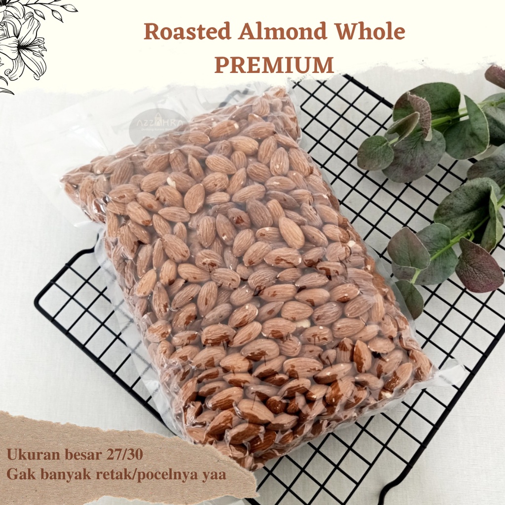 

Roasted Almond Whole Premium 500 gram - Kacang Almond Roasted