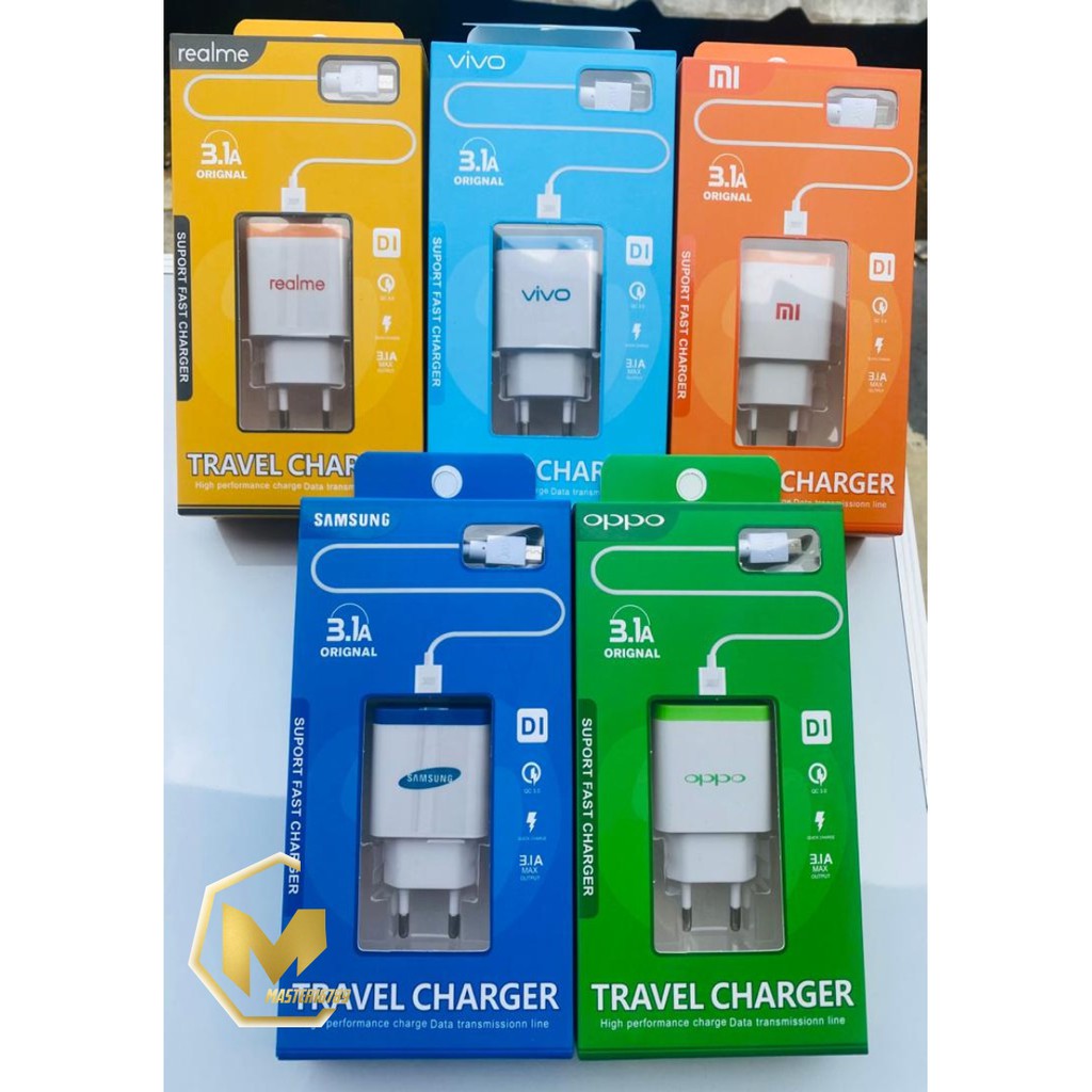 Travel charger Cashan adapter 3.1A brand oppo vivo samsungg xiaomi realme all type MA171
