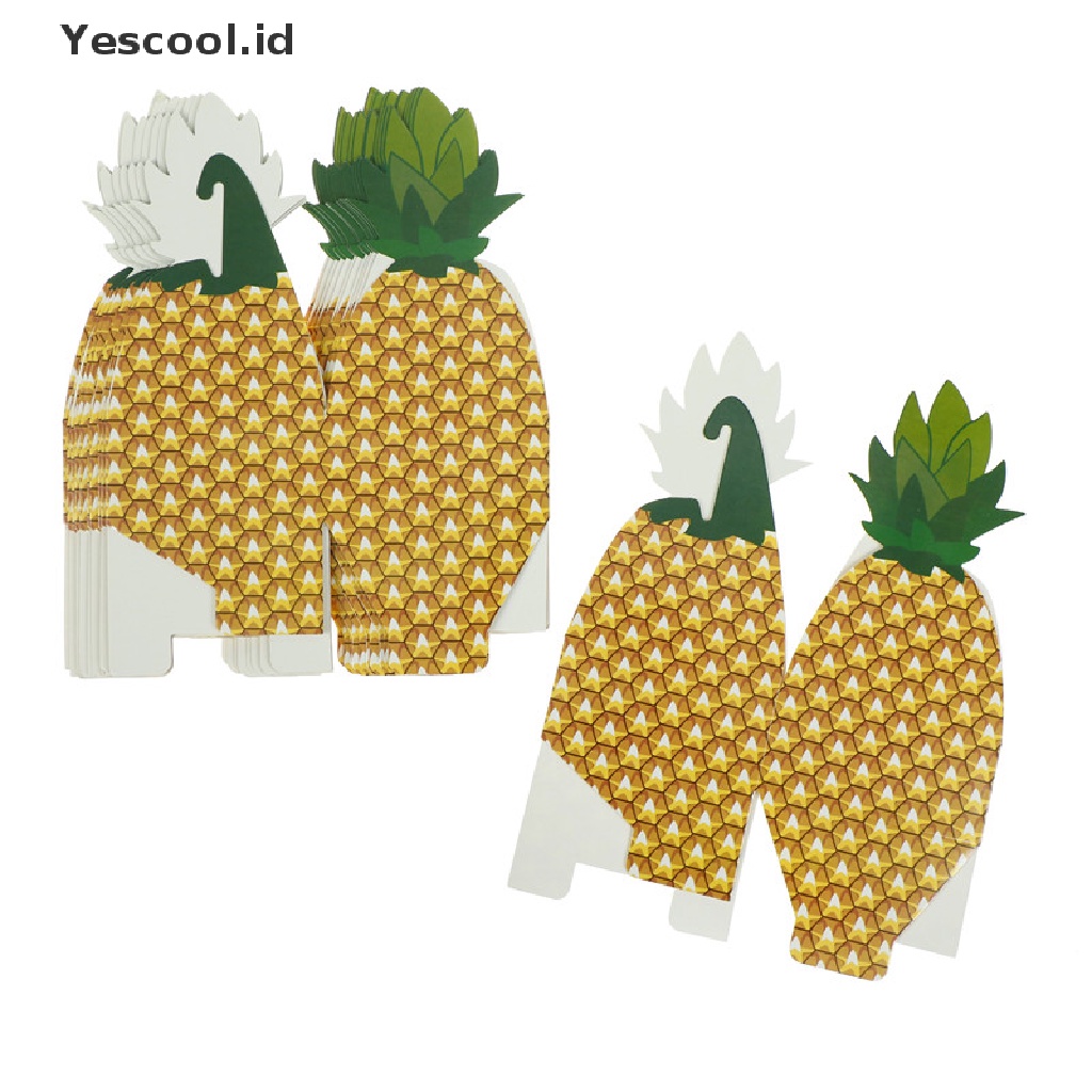 【Yescool】 12pcs candy boxes paper pineapple gift bag beach wedding decor party supplies .