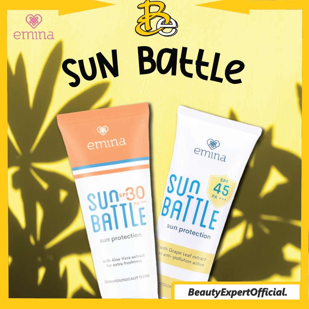 ⭐️ Beauty Expert ⭐️ Emina Sun Battle SPF 30  PA+++ 60ml - Sun Battle SPF45 PA+++ 30ml