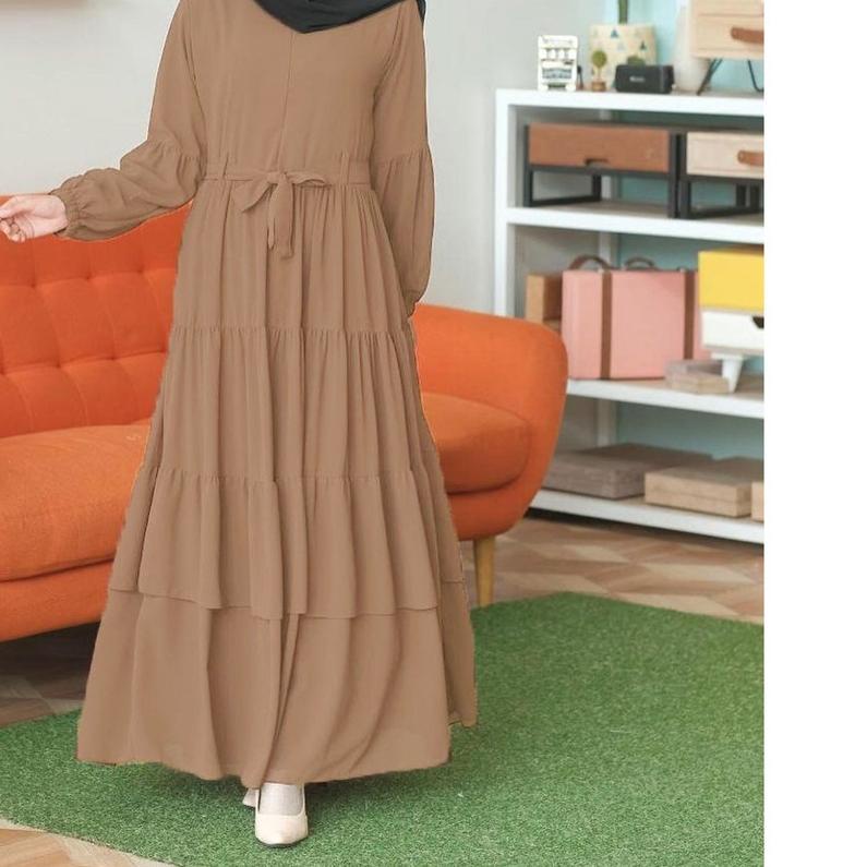 ◊ Belani Maxi Gamis Polos Remaja Dress Muslim Wanita ⅍