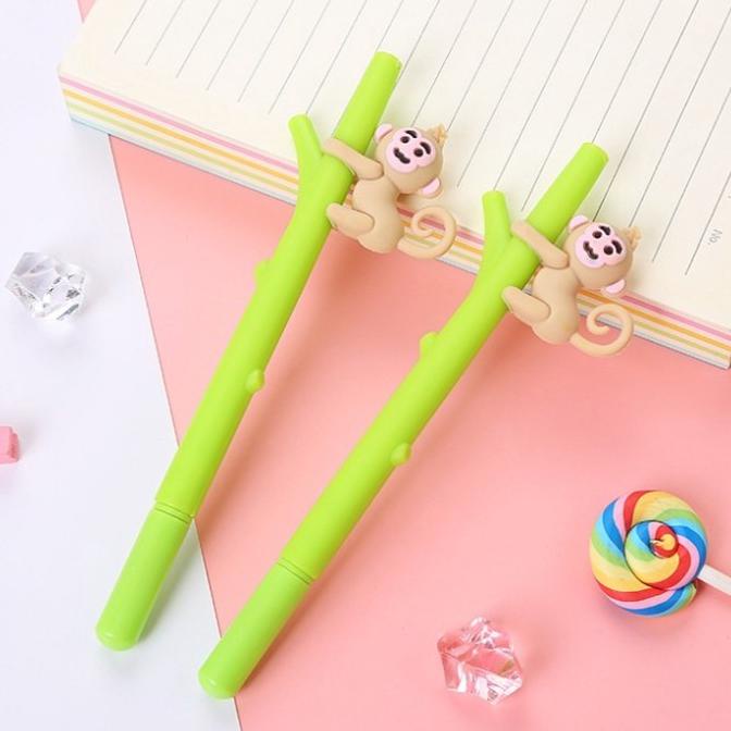 

Pulpen gel monkey lucu - green