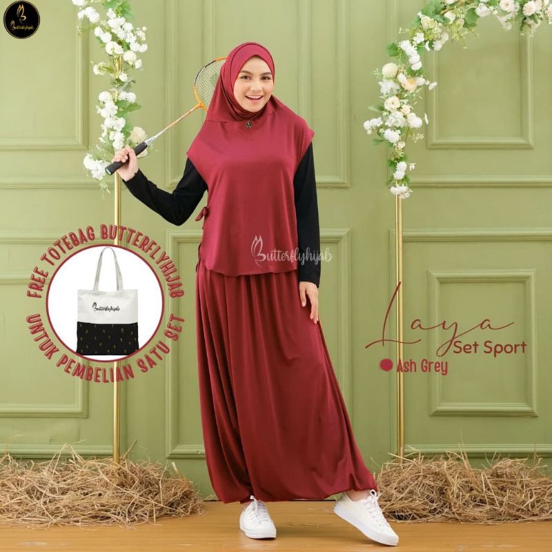 HIJAB SPORTY LAYA • LAYA SET SPORTY • VIENNA SET SPORTY © BUTTERFLY