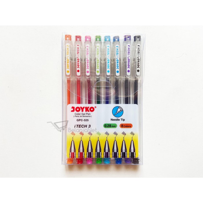 Color Gel Pen | Pen Gel Joyko GPC-325 1 SET 8 Warna 0.28 mm