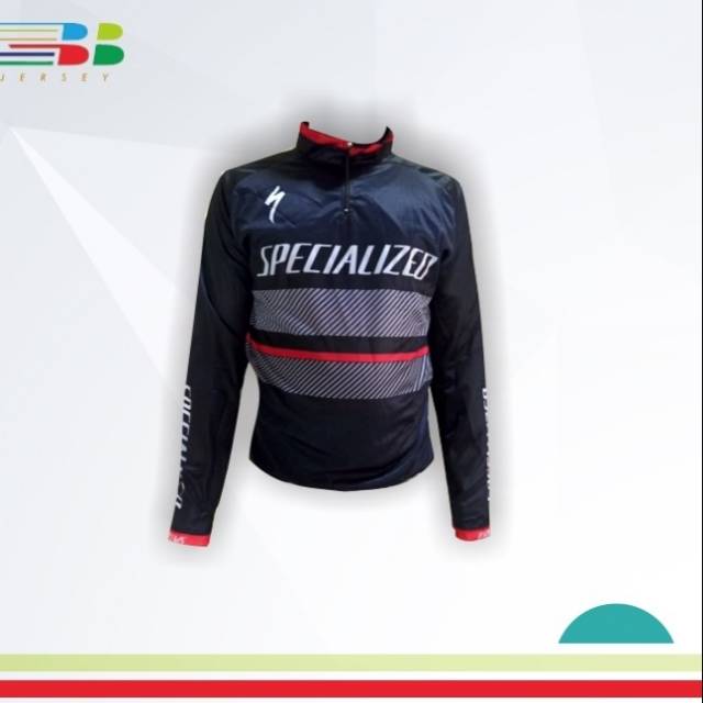 Jersey Roadbike lengan panjang warna item