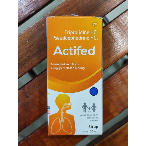 Actifed Orange Syrup 60 ML / Meredakan Pilek / Bersin-bersin