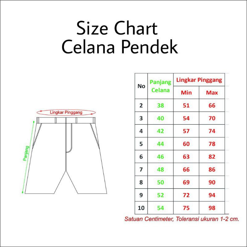 Seragam Sekolah Celana Pendek Celana 3/8 SD Celana Pendek Karet SD Celana Pendek Merah Putih Hitam