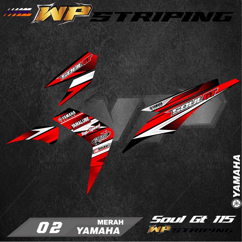 Stiker Striping MIO SOUL GT 115 / Sticker Variasi List Skotlet Motor Yamaha MIO GT SOUL GT 115 / 02