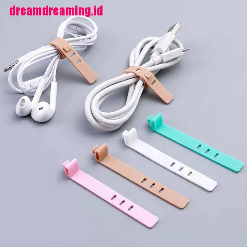 4pcs Winder Organizer Kabel Bahan Silikon