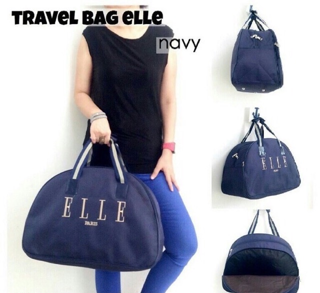 BAJ TAS TRAVEL JINJING PAKAIAN ELLE // NAVY