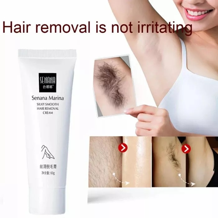 [  GRATIS SPATULA ] SENANA MARINA HAIR REMOVAL AMPUH MENGHILANGKAN BULU KETIAK TANGAN KAKI &amp; KEMALUAN