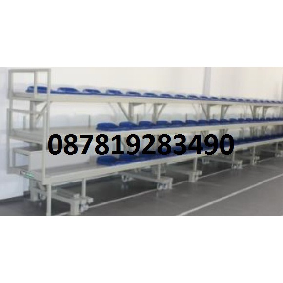 Bangku Olahraga 3 Tingkat Teleskopik KURSI TRIBUN OLAHRAGA