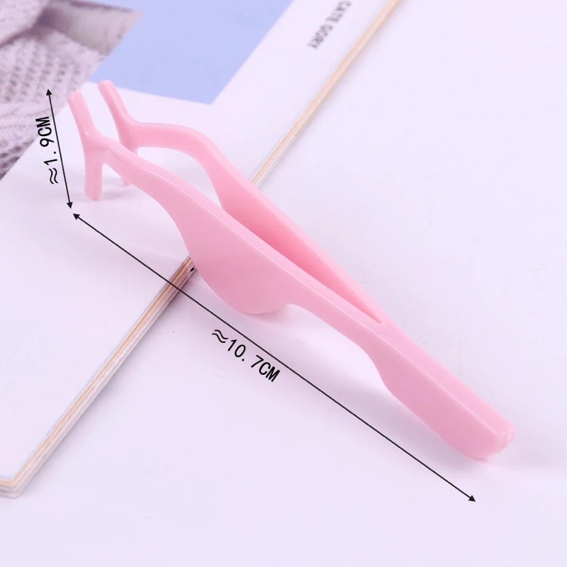 False Eyelash Plastic Tweezers False Eyelashes Applicator Eyelash Extension Curler Nipper Auxiliary Clamp Makeup Forceps Tools