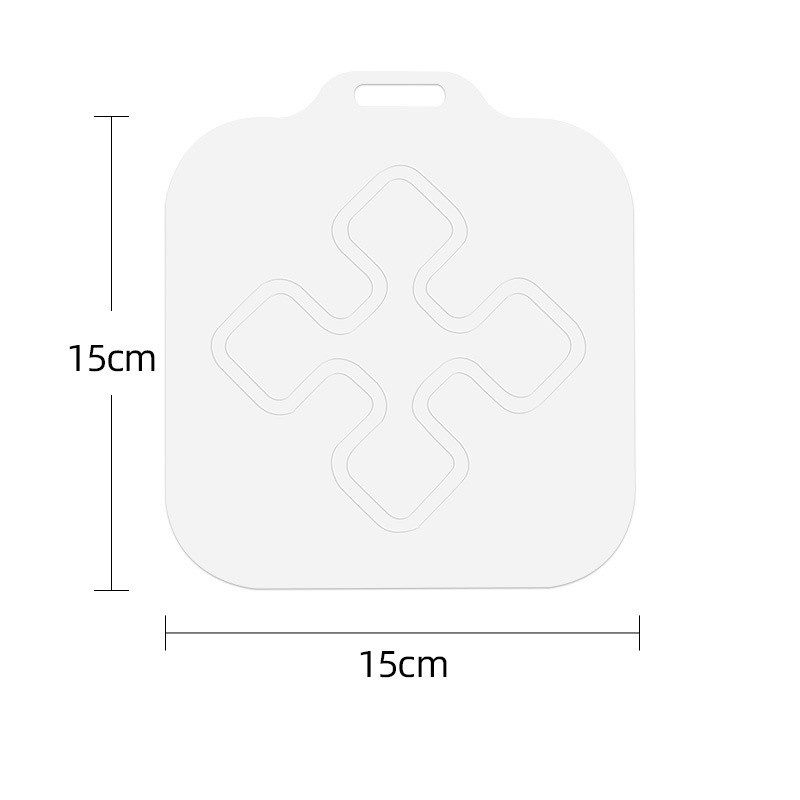 [White Translucent Silicone Anti-odor Floor Drain Mat with Carrying Handle] [Sink and Drain Sealing Deodorizing Mat, Drain Cover] [Anti-clogging Floor Drain Core]