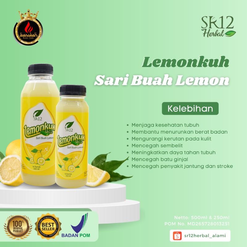 

SEGARNYAA!! LEMONKUH SR12/AMAN/HERBAL/BPOM/SOLUSI PENYAKIT/IKHTIAR SEMBUH