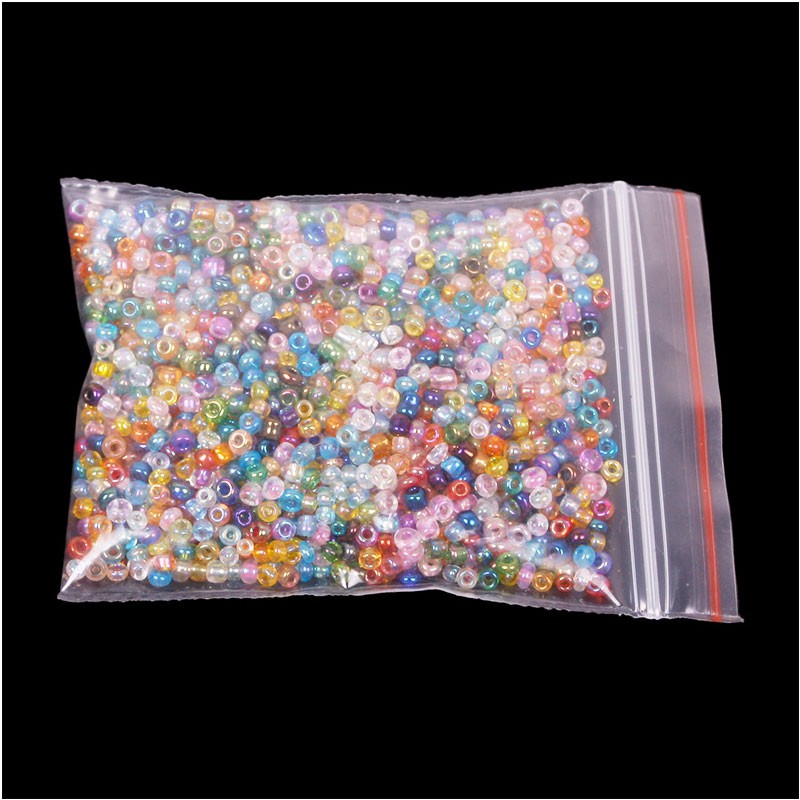 1200pcs Manik-Manik Kaca Bulat Warna-Warni Ukuran 2mm Untuk Membuat Perhiasan