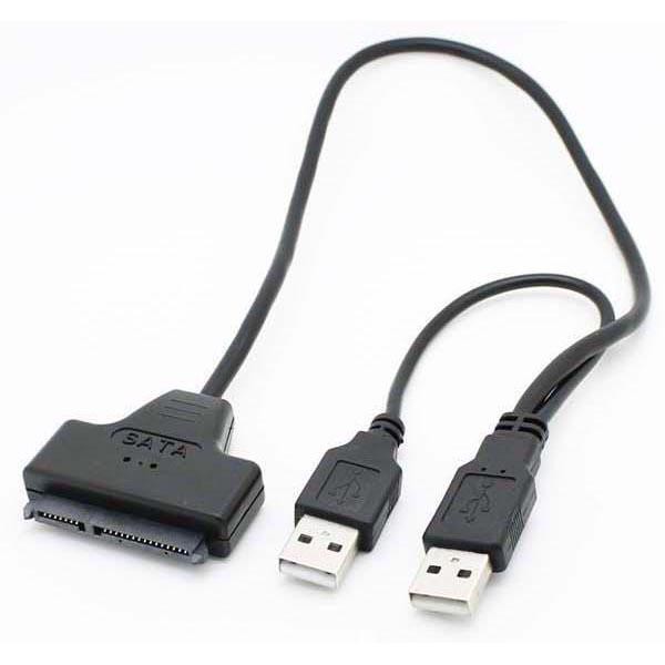 

PROMO - Kabel Konverter HDD 2.5 Inch SATA 7+15 Pin to USB 2.0 - TSR369 - Black