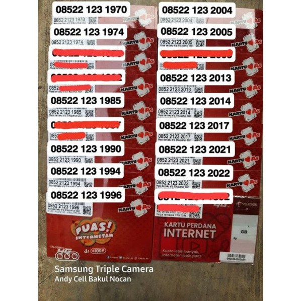 NOMOR CANTIK KARTU AS SERI TAHUN LAHIR