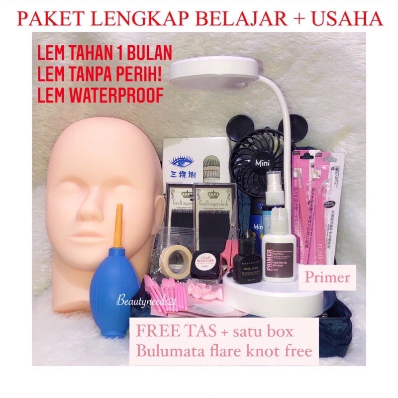 PAKET BELAJAR dan USAHA LENGKAP / PAKET EYELASH EXTENSION SUPER LENGKAP