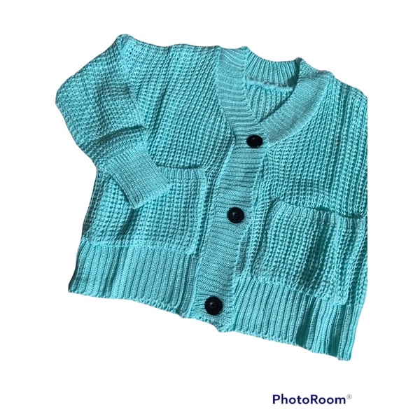 Sweater Cardigan rajut anak 1-7 tahun