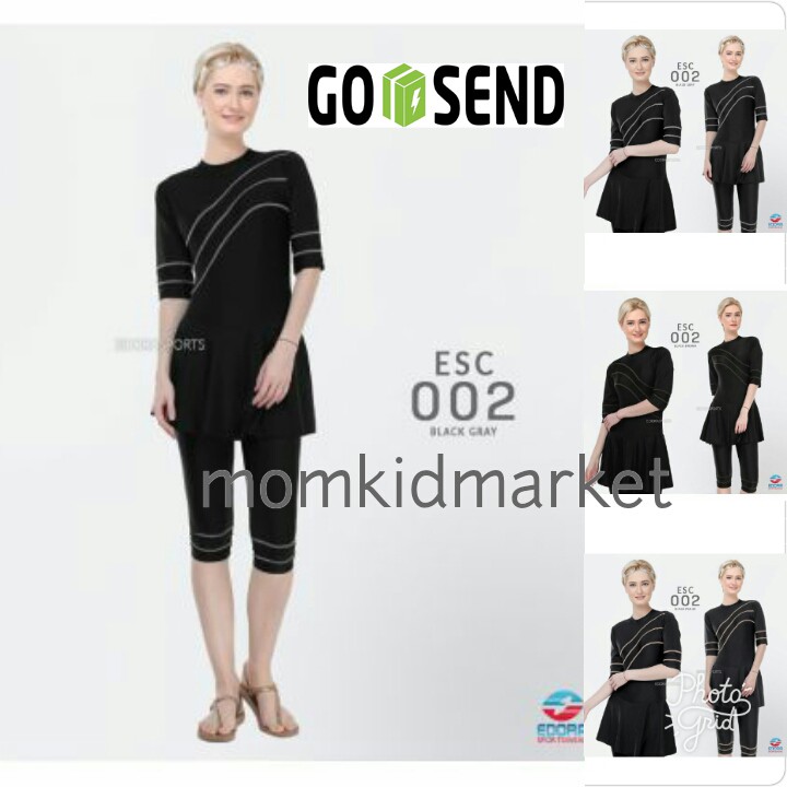 Baju Renang Wanita Dewasa TERMURAH Dewasa Semi Cover Edora ESC